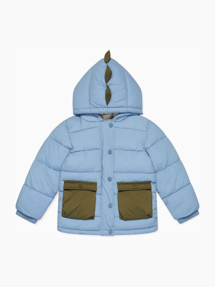 MORI Blue 3 In 1 Cosy Dinosaur Coat to Gilet - Image 5 of 7