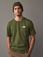 Зеленый хаки - The North Face Moutain Sketch Back Print Relaxed 100% Cotton T-Shirt - Изображение 2 из 5