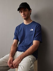 The North Face Navy Vertical Print 100% Cotton T-Shirt - Image 4 of 8