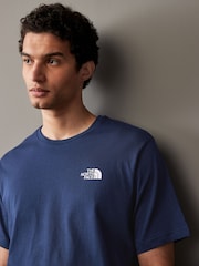 The North Face Navy Vertical Print 100% Cotton T-Shirt - Image 6 of 8