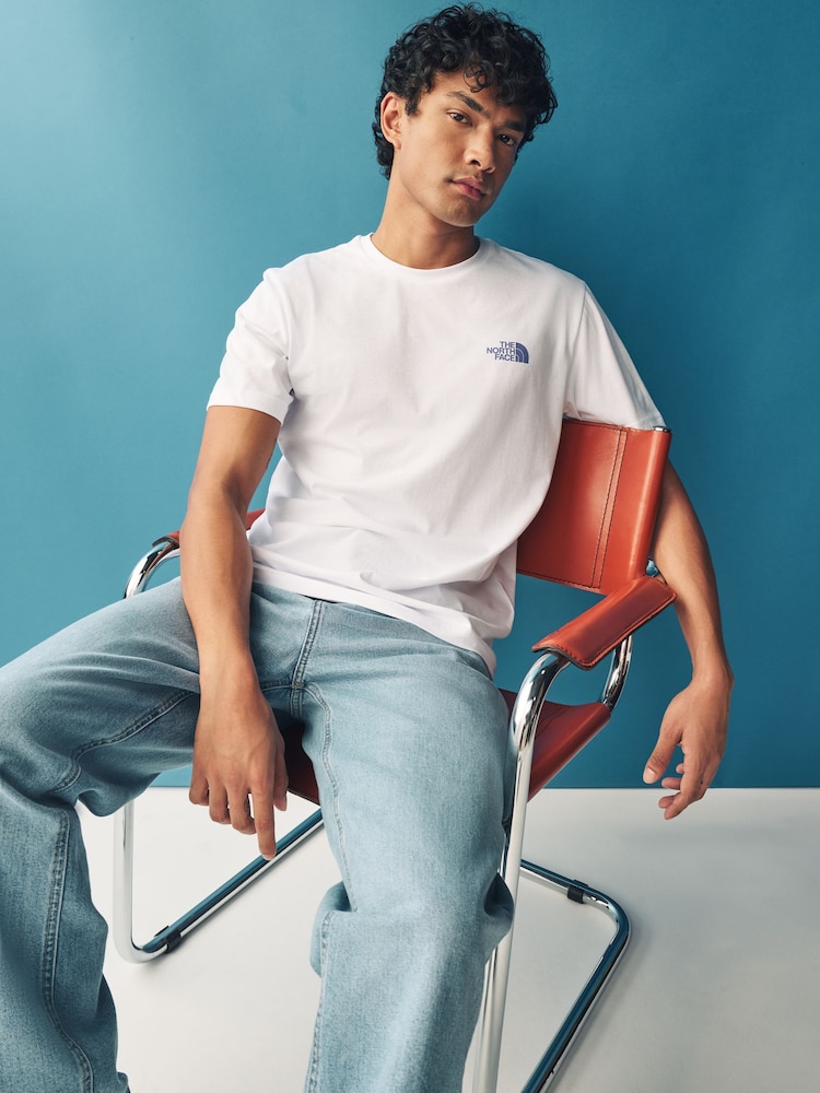 The North Face pure white Mens Simple Dome T-Shirt - Image 4 of 8