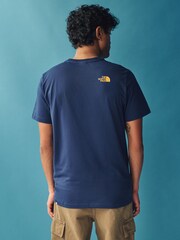 The North Face Navy Mens Simple Dome T-Shirt - Image 3 of 7