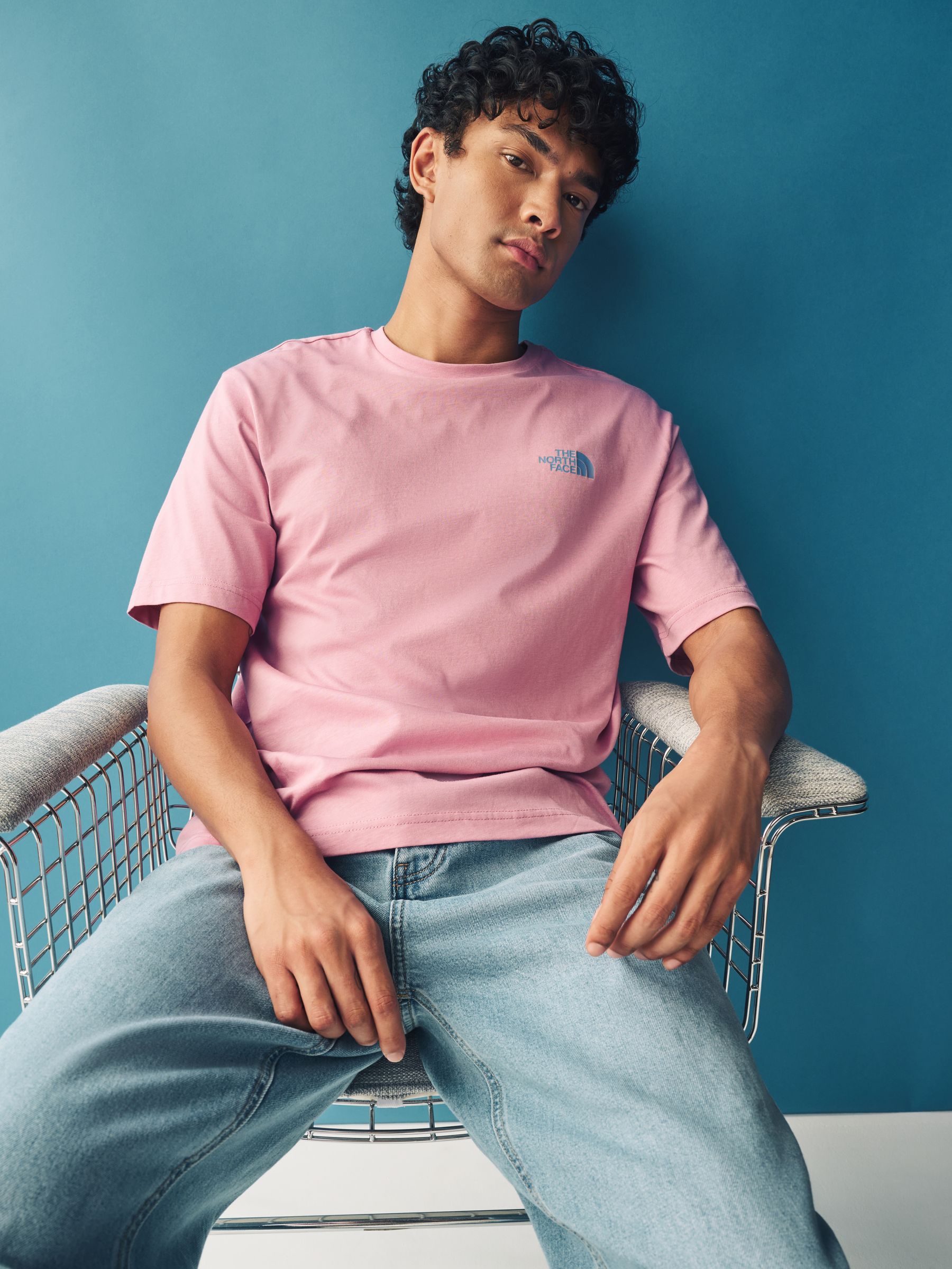 Buy The North Face Pink Mens Back Print Relaxed 100 Cotton T Shirt from the Next UK online shop