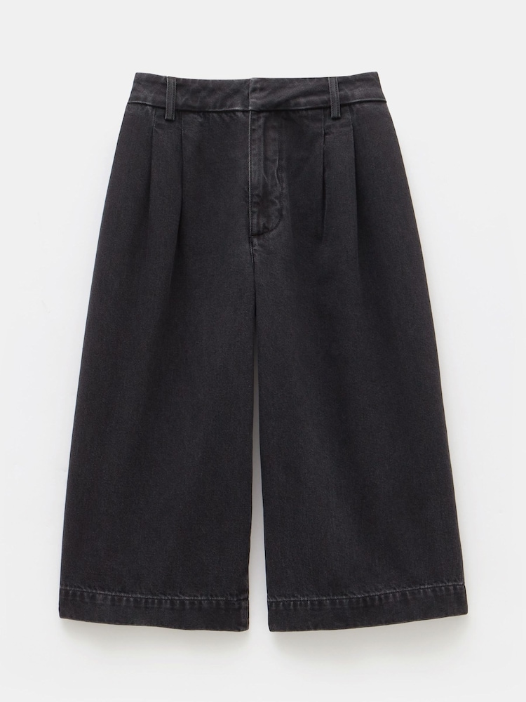 Hush Black Lya Cropped Denim Bermuda 100% Cotton Shorts - Image 5 of 5