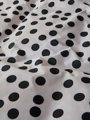 2 Pack Black/White Polka Dot Reversible Duvet Cover and Pillowcase Set - Image 7 of 9