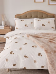 2 Pack Natural Hamish the Highland Cow Reversible Duvet Covers and Pillowcases Set - Image 3 of 7