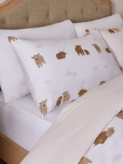 2 Pack Natural Hamish the Highland Cow Reversible Duvet Covers and Pillowcases Set - Image 5 of 7