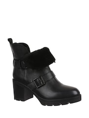 Naturalizer Verney-Moto Wide Fit Water Repellent Ankle Boots - Image 2 of 7
