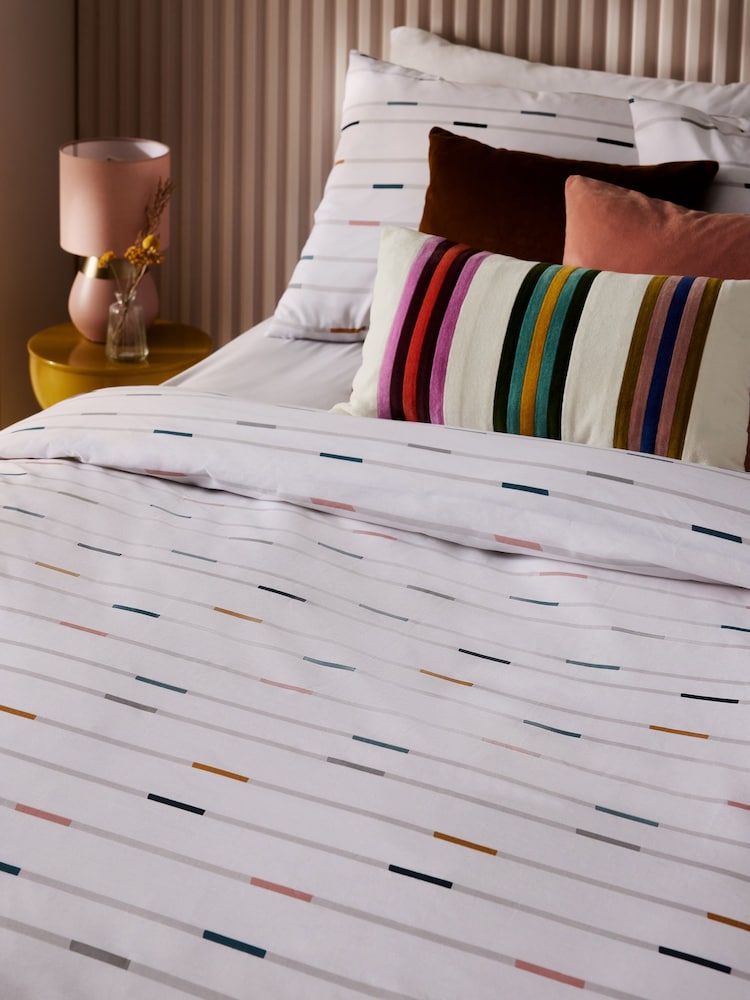 2 Pack White/Grey Stripe Reversible Duvet Cover and Pillowcase Set - Image 4 of 7