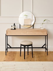 Jasper Conran London Whitewashed Oak Aden Dressing Table - Image 2 of 9