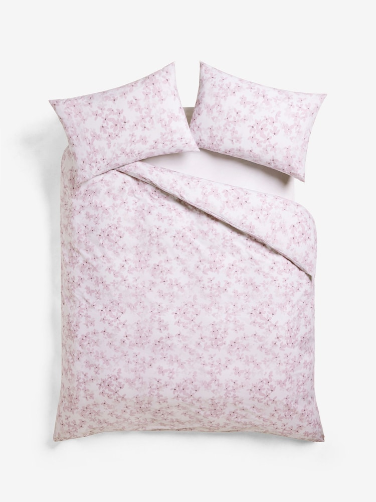 2 Pack Pink/White Ditsy Floral Reversible Duvet Cover and Pillowcase Set - Image 7 of 7