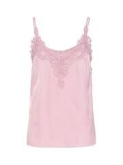 Cream Pink Cranna Thin Strap Top Lace Singlet - Image 5 of 6
