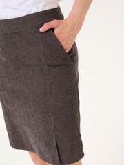 Kaffe Vera Corduroy Above Knee Length Brown Skirt - Image 4 of 7