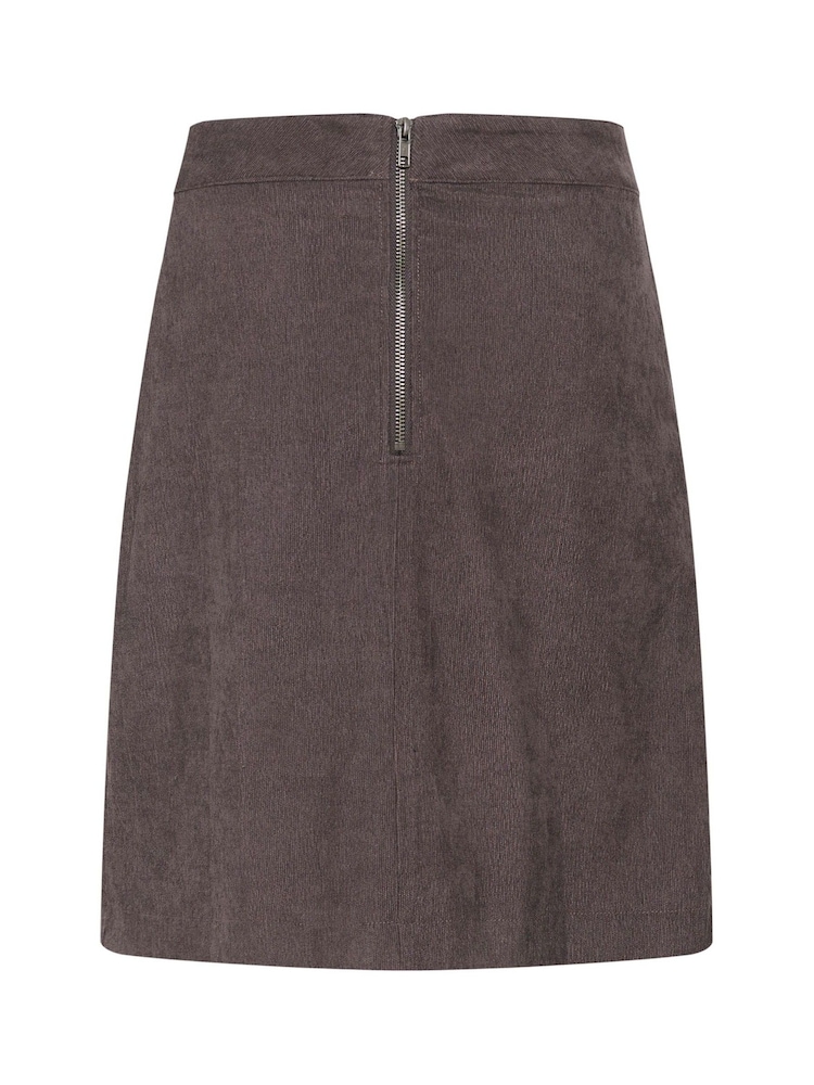 Kaffe Vera Corduroy Above Knee Length Brown Skirt - Image 6 of 7