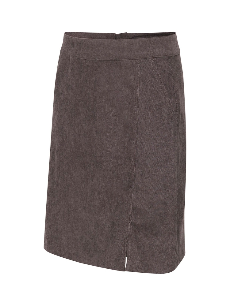 Kaffe Vera Corduroy Above Knee Length Brown Skirt - Image 7 of 7