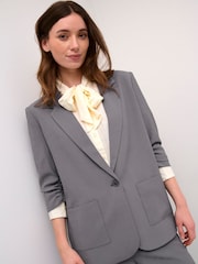 Cream Grey Crcocamia Single-Breasted Blazer - Image 3 of 6