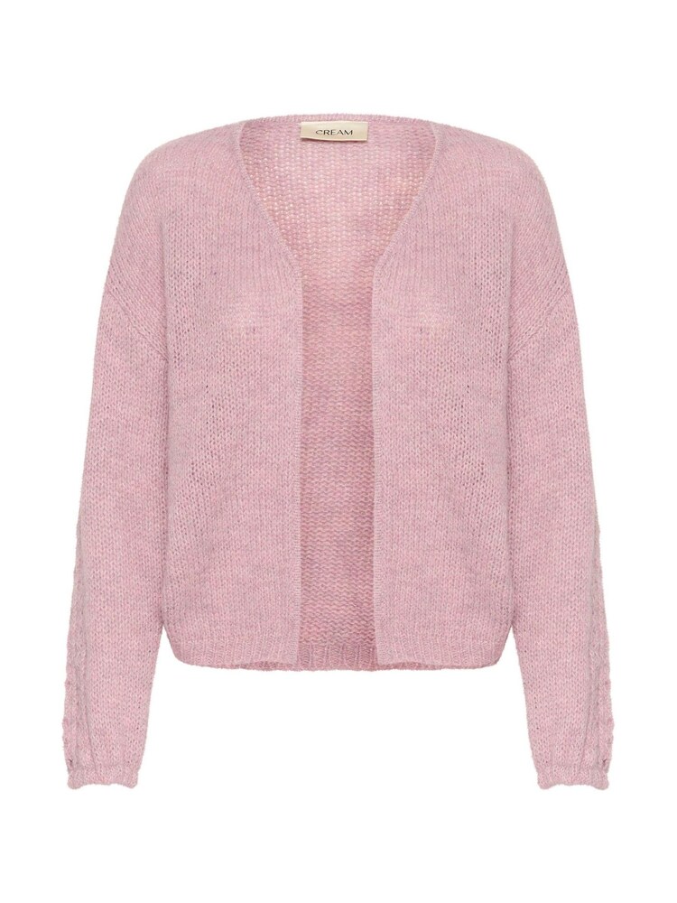 Cream Pink Crniso Open Front Hole Knit Cardigan - Image 5 of 5 Cream Pink Crniso Open Front Hole Knit Cardigan - Image 5 of 5
