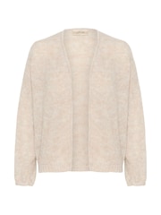 Cream Natural Crniso Open Front Hole Knit Cardigan - Image 5 of 6