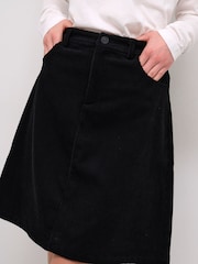 Cream Crcory Above The Knee Corduroy Black Skirt - Image 3 of 6