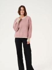 Kaffe KAellery Crew Neck Casual Fit Pullover Jumper - Image 3 of 6