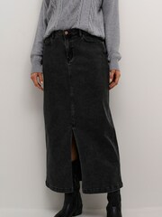 Cream Crebba Denim High-Waisted Maxi Black Skirt - Image 1 of 6