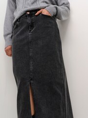 Cream Crebba Denim High-Waisted Maxi Black Skirt - Image 3 of 6