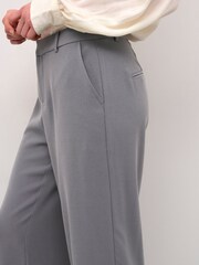 Cream Grey Crcocamia High-Waisted Wide Leg Trousers - Image 3 of 6