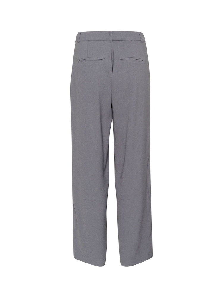 Cream Grey Crcocamia High-Waisted Wide Leg Trousers - Image 6 of 6