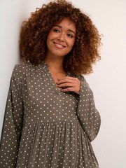 Kaffe Babett Long Sleeve Knee Length Dress - Image 4 of 6