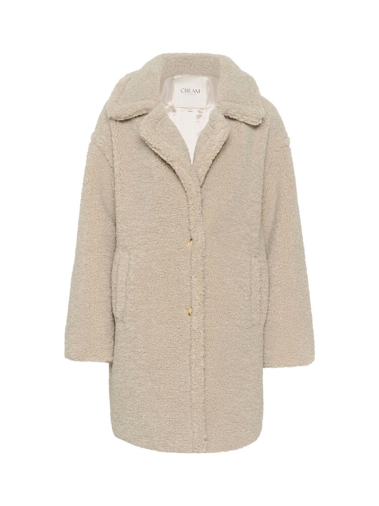 Cream Crthyra Thigh Length Teddybear Cream Coat - Image 2 of 3