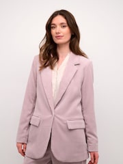 Cream Purple Crcory Single-Breasted Corduroy Blazer - Image 1 of 6