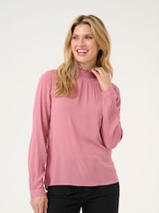 Kaffe Casual Fit KAtrine Smock Neck Blouse - Image 1 of 5
