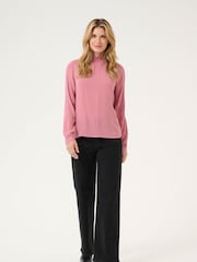 Kaffe Casual Fit KAtrine Smock Neck Blouse - Image 3 of 5