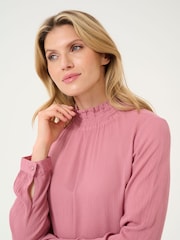 Kaffe Casual Fit KAtrine Smock Neck Blouse - Image 4 of 5