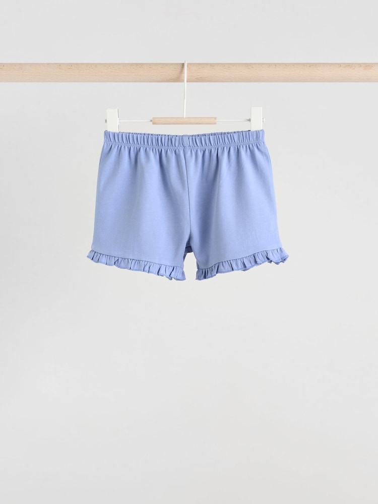 Blue/White Floral Baby Frill T-Shirt and Shorts Set 6 Piece - Image 10 of 16