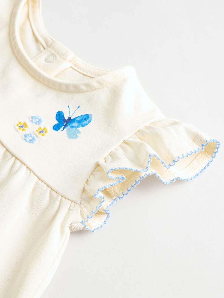 Blue/White Floral Baby Frill T-Shirt and Shorts Set 6 Piece - Image 12 of 16