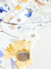 Blue/White Floral Baby Frill T-Shirt and Shorts Set 6 Piece - Image 14 of 16