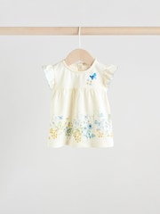 Blue/White Floral Baby Frill T-Shirt and Shorts Set 6 Piece - Image 3 of 16
