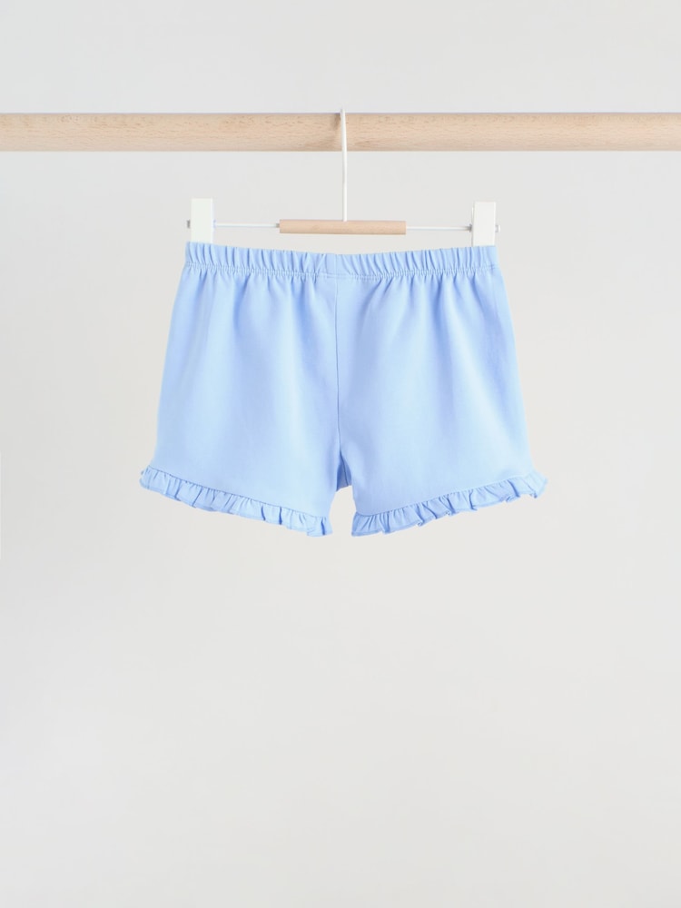 Blue/White Floral Baby Frill T-Shirt and Shorts Set 6 Piece - Image 7 of 16