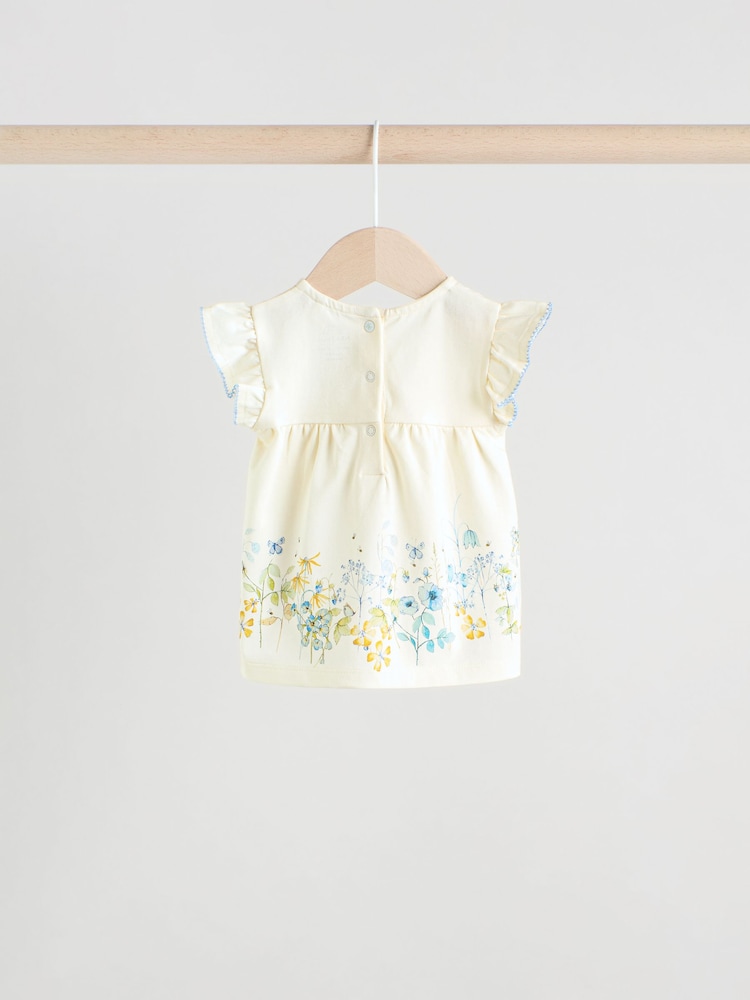 Blue/White Floral Baby Frill T-Shirt and Shorts Set 6 Piece - Image 8 of 16