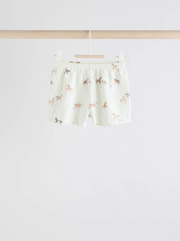 Pink/ White and Blue Horse Baby Frill T-Shirt and Shorts Set 6 Piece - Image 8 of 15