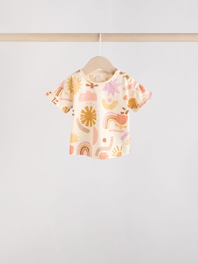 Кораловий рожевий - Printed персонаж немовля топи та легінси 6 Pack Set - Image 3 of 15