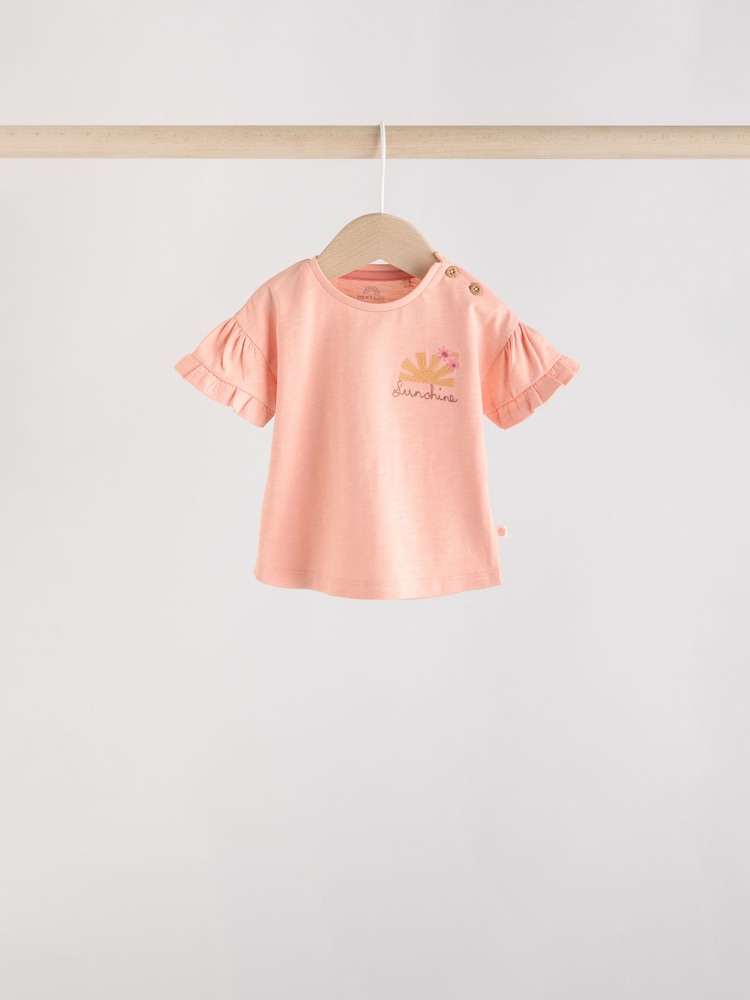 Кораловий рожевий - Printed персонаж немовля топи та легінси 6 Pack Set - Image 4 of 15