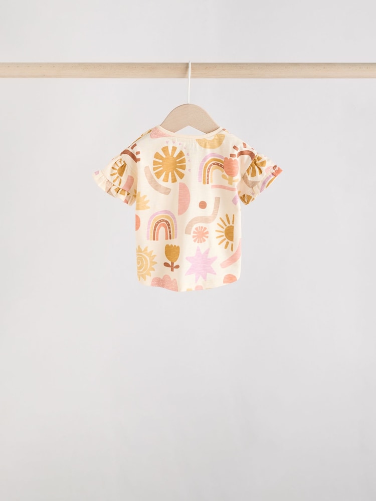 Кораловий рожевий - Printed персонаж немовля топи та легінси 6 Pack Set - Image 9 of 15