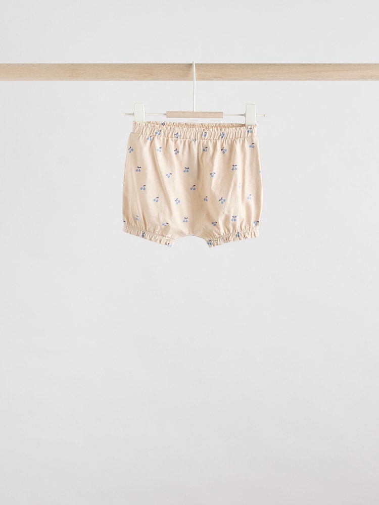 Yellow/ White Fruit Baby Short Sleeve 100% Cotton Top and Shorts Set 6 Piece - Image 11 of 15