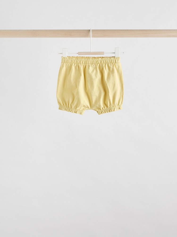 Yellow/ White Fruit Baby Short Sleeve 100% Cotton Top and Shorts Set 6 Piece - Image 9 of 15
