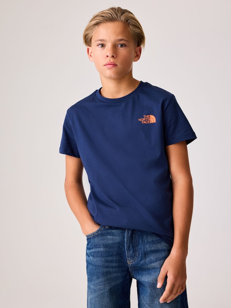 أزرق داكن - The North Face 100% Cotton Teen Half Dome Photo Back Print T-Shirt - صورة 2 من 4 أزرق داكن - The North Face 100% Cotton Teen Half Dome Photo Back Print T-Shirt - صورة 2 من 4