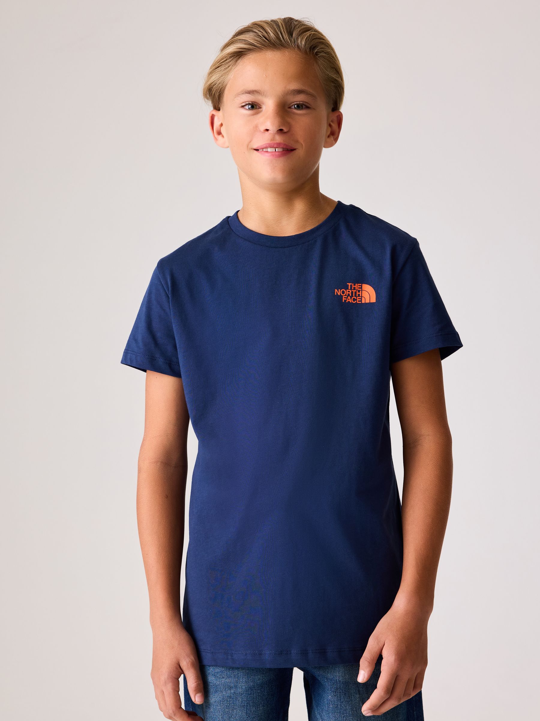 【THE NOTRH FACE】 W'S LETTERING S/S R/TEE‐DARK_NAVY Buy The North Face Navy 100% Cotton Teen Half Dome Photo