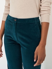 Crew Clothing Company Green Cord Tapered Trousers - Image 4 of 5