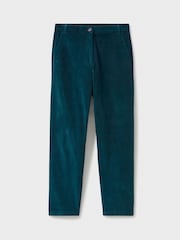 Crew Clothing Company Green Cord Tapered Trousers - Image 5 of 5